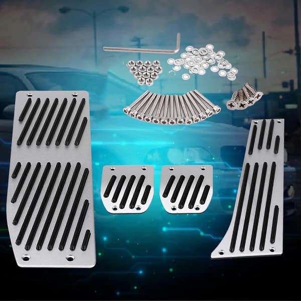 4 stk. Bil Manuel Gearkobling Bremse Fodstøtte Pedal Pad til 1 3 5 7 X1 Serie E30 E32