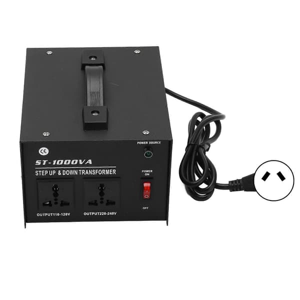 1000W Step Up Buck Transformator Stabil Regulerbar Inngangsspenning Strømtransformator 110V til 220V 110V?120V/220V?240V AU Plugg