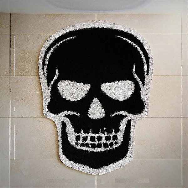 Halloween-ovimatto, tervetuloa-ovimatto, hauska söpö pääkallo-ovimatto, liukumaton pestävä matto Halloween-koriste 60x90cm
