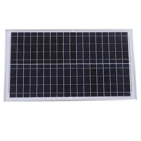 Solcellepanel Polykrystallinsk Silisium Enkel Montering Robust Solcelle PV Plate 30W 18V