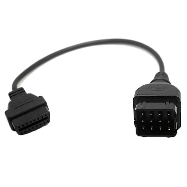 Diagnostisk Kabel OBD2 Kontakt 12 Pin til 16 Pin Adapter Biltilbehør Forlengelse for