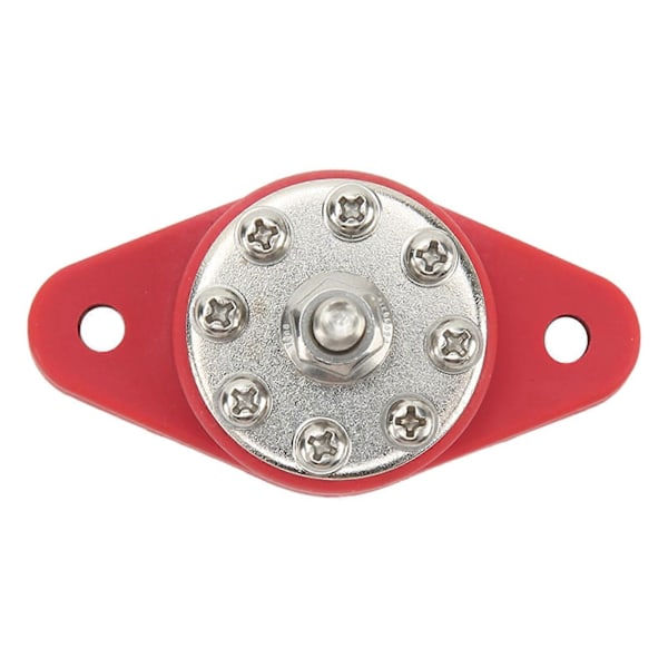 Strømfordelingsblokk 8 Terminaler 1/4in M6 12V?48V Universal Marine Samleskinne for Bil Båt RV Lastebil
