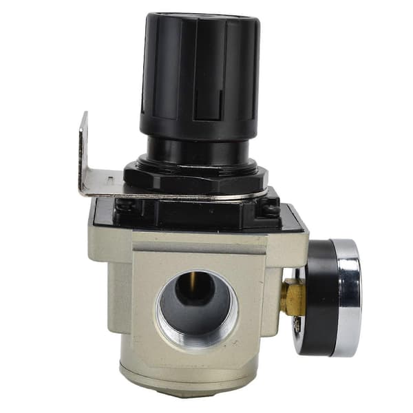 Lufttryksregulator Aflastningsventil 0,05?0,8MPa Controller Aluminiumlegering med Måler 3/8in