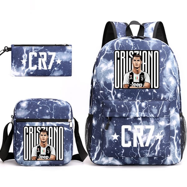 3-pack Student Skolväska Rese Laptop Skolväska Sky Blue