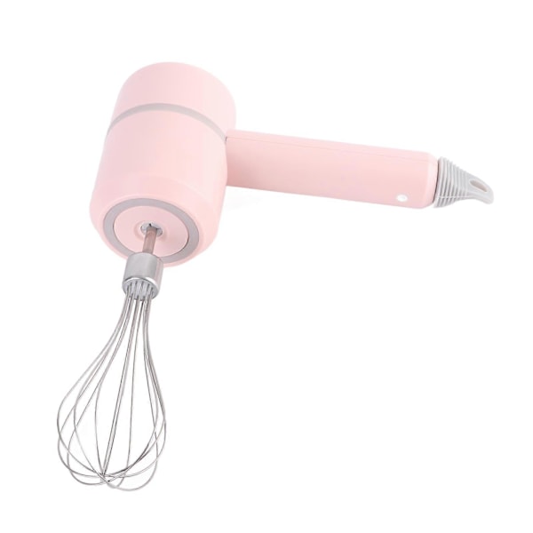 Elektrisk Sladdlös Handmixer 3 Hastigheter Köksmixer 20W med Visp för Bakning Rosa
