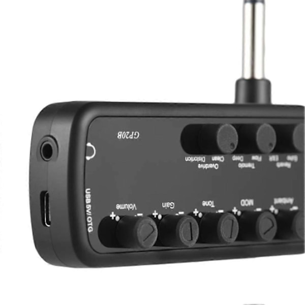 Bassforsterker Mini Forsterker Bærbar Hodetelefon Bassforsterker Plug and Play for Elektrisk Gitarforsterker