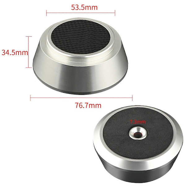 Platespiller Stabilisator Vektklemme i Aluminium Legering LP Vinyl Disk Platespiller Tilbehør Svart