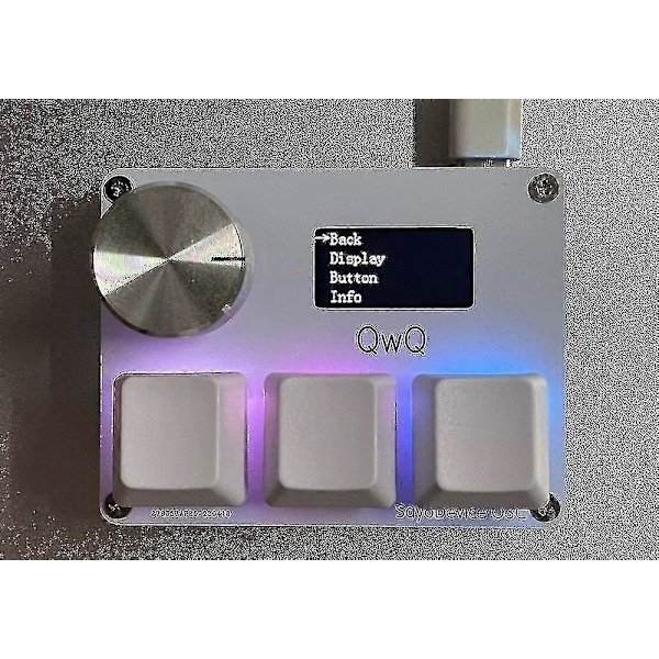 Sayodevice Osu O3c Nopea Hall-kytkin Magneettiset Lineaariset Kytkimet Näppäimistö Nuppilla Ja Näytöllä, Kopioi Liitä, Pikakuvakkeet, Makro Hotswap Mini Näppäimistö 3 key white