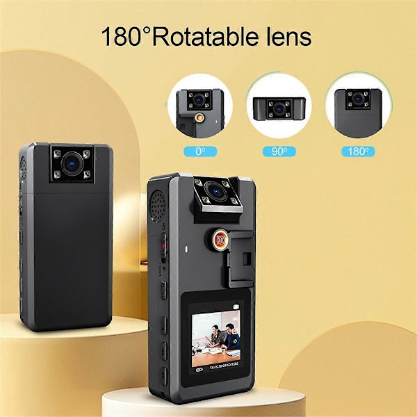 A53 Digitalt kropsmonteret kamera med aftageligt batteri HD 1080P 2250mAh 8H Lang kontinuerlig optagelse Webcam til cykling