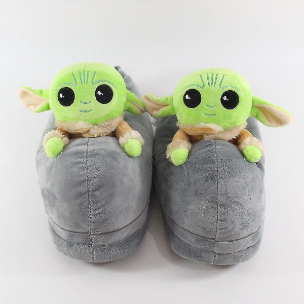 Yoda Baby Docka Tredimensionella Plyschtofflor Aliens Vinter Hem Pojkar Leksaker Bomullsskor