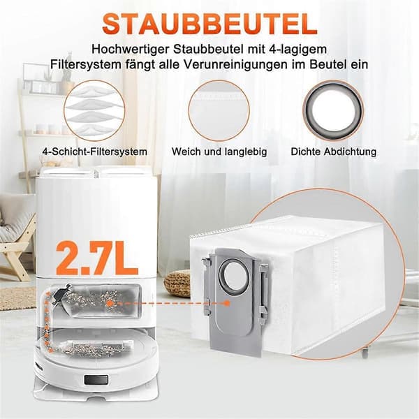 Til Q P10 Robotstøvsuger Sidebørste Moppeklud Støvposer Reservedele Tilbehør