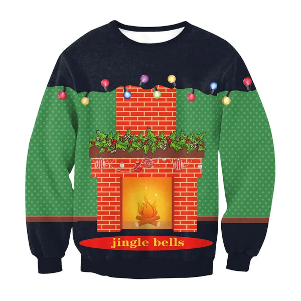 Ugly Christmas Sweater Herr Dam Tröjor 3D Rolig Söt printed Holiday Party Xmas Birthday Sweatshirts Unisex pullovers Toppar style 7 M