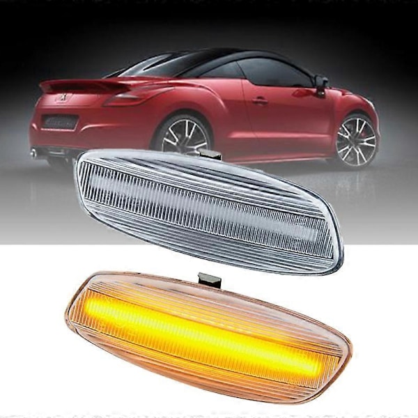 Klar Glas Normal LED Sidemarkeringslys til 207 3008 5008 til C3 C4 C5 Blinklys