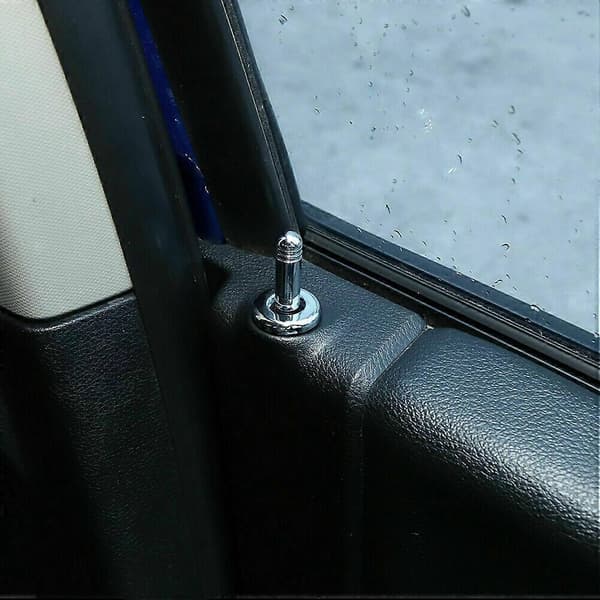 Dørløft Låsebolt Pin Deksel ABS Ramme Interiørtilbehør for RAM 1500 2010+ (Sølv)
