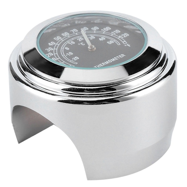 1in 7/8in Styremontert Termometer &#8209;20 &#8209; 50 Måleskive Værbestandig for Motorsykkel (Svart)