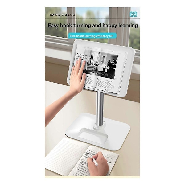 Golvläsställ 43-78cm Höjdjusterbart Tabletställ Bokhylla Lyftbart Läsbord Vikbart Ställ