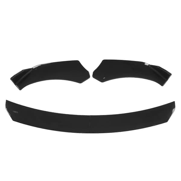 4 ST Framspoiler Läpp Kit Splitter Fyrdelad Form för Bilmodifiering Främre Stötfångarskydd (Blank Svart)