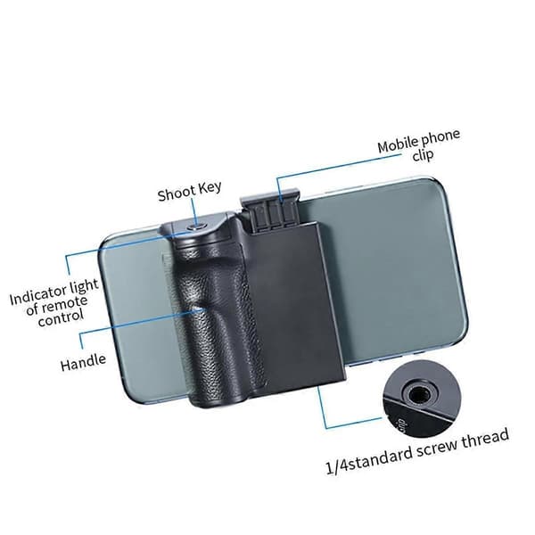 Smartphone Handhållet Selfie Booster Handgrepp Bluetooth Fjärrkontroll Telefonutlösare för Android-telefon