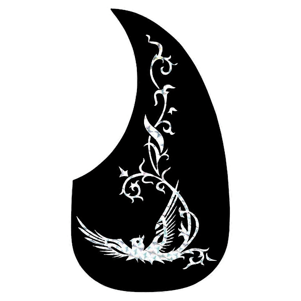 Gitarr Halkskyddsplatta Droppformad Akustisk Klassisk Gitarr Plektrumskydd Anti-Repa Svala