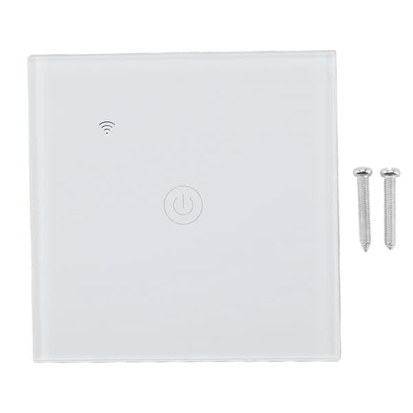 WiFi Smart Vegglysbryter Glasspanel Bluetooth Stemmestyring Smart Touch Bryter for Tuya Home 86 Type
