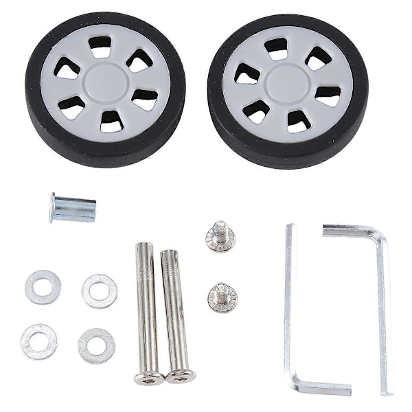 55X12mm Matkalaukun Pyörät Vaihto Kulutusta Kestävä PU Pyörä Matkalaukun Vaihtopyörät Matkalaukun Pyörät Universaali 6mm 8mm
