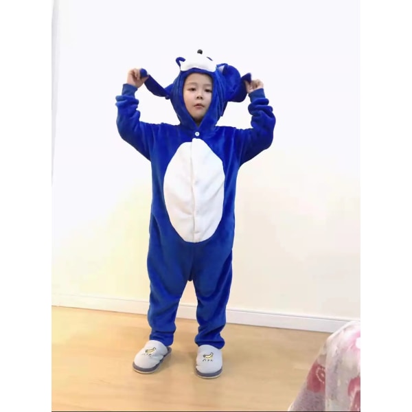 Cosplay Spel Kostymer Rekvisita Höst och Vinter Flanell Heldräkt Pyjamas Anime Kläder Huvtröja Hemmakläder Vuxna Barn 105-120cm