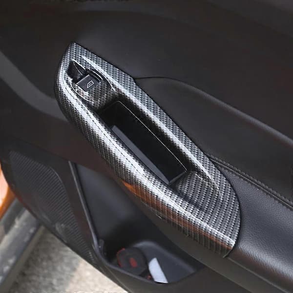 4 stk. Carbon ABS Bilrudehejs Panel Ramme Dekoration Cover Trim Sticker til Focus 3 4 Tilbehør