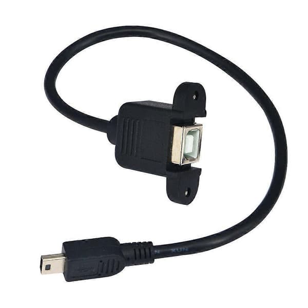 USB Type B USB-B Hun med Panelmontering til Mini USB Han Adapterkabel