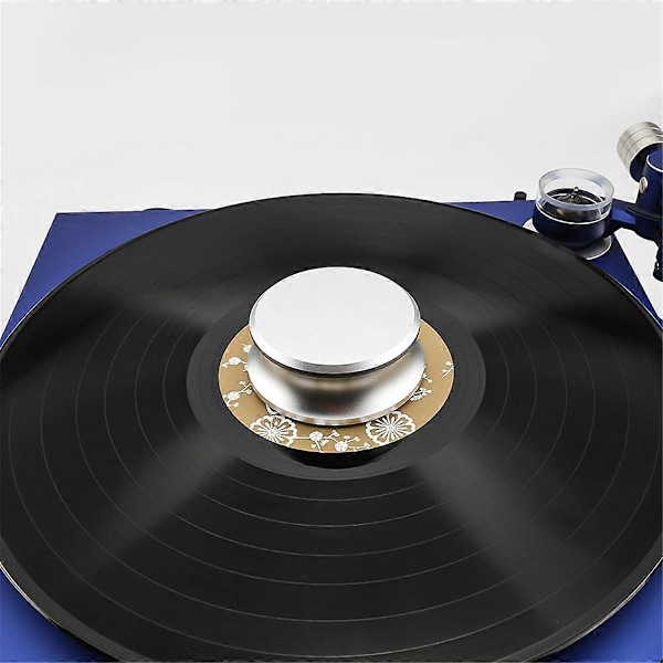 Aluminium Metall Vinyl Plate Vekt Stabilisator Disk Balansert Klemme for Platespiller LP Platespiller Tilbehør (Gull)