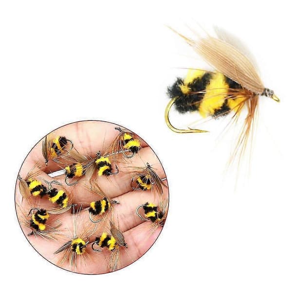 LOT 10 Skum Humlebi Nymfe Ørredfluer Fluefiskeri