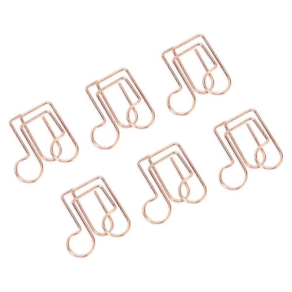 100 stk. Papirclips Multifunktionelle Innovative Søde Form Rustfri Elektropletterede Metal Papirclips til Dokumentklassificering