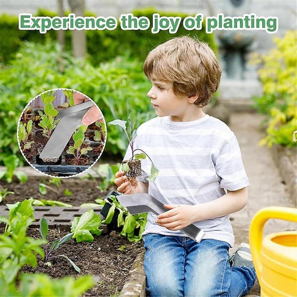 Planteskole Omplantningstang - 22 cm Rustfrit Stål Havearbejde Planter Omplantningstang for Reduceret Rodskade