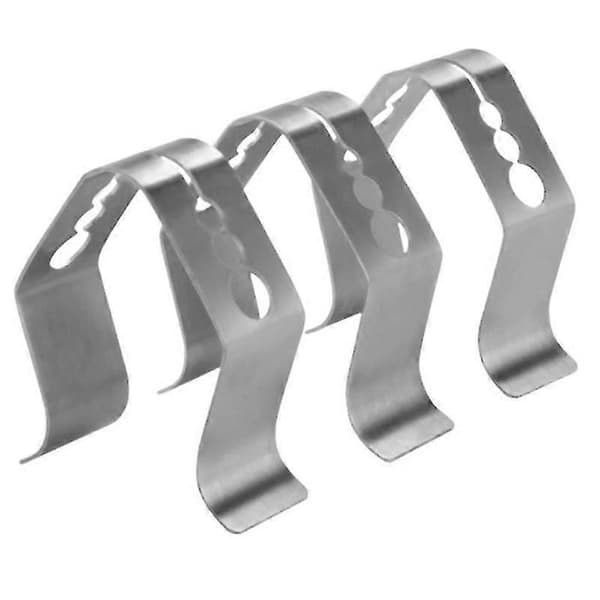 6 stk./pakke Tre-hulls Grillprobe Klips Rustfritt Stål Grillklips Termometer Probeholder