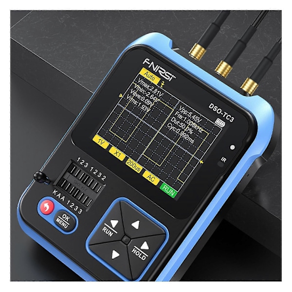 3 I 1 Fnirsi Dso-tc3 Digitalt Oscilloskop Transistor Tester 500kmhz 10ms/s DSO-TC3 Advanced