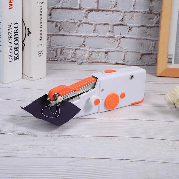 Portabel Handsymaskin DIY Mini Hushålls Elektrisk Sömnad Verktyg Orange