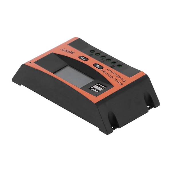 Solar Charge Controller Panel Batteri Fotovoltaisk MPPT Regulator med Dobbelt USB Port 12V/24V10A
