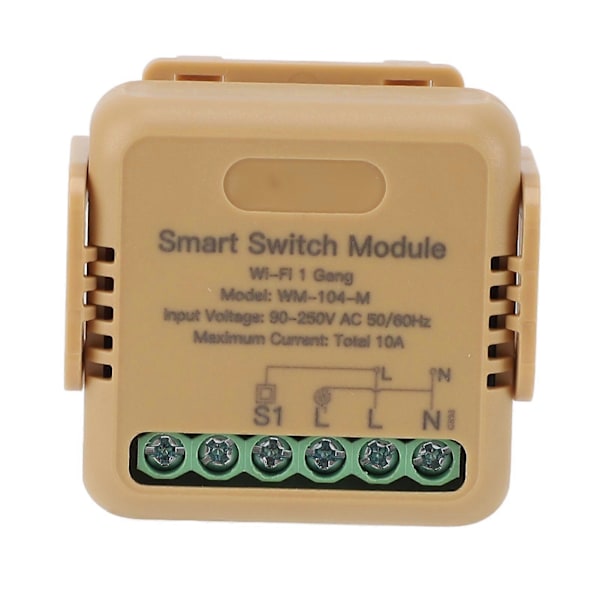 Mini Smart Relæ WiFi Switch AC 90 10A 1 Vejs IP20 Multipel Kontrol Trådløs Lys Fjernbetjeningsmodul til Tuya App