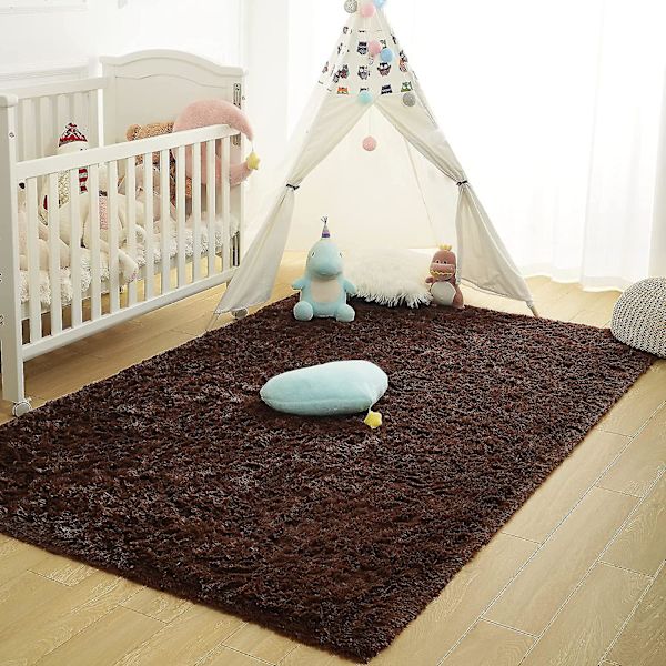 Tflycq Mjuka och Fluffiga Matta för Sovrum, Barnrum, Plush Shaggy Barnmatta, Luddig Matta för Pojkar och Flickor, College Dorm, Fuzzy Matta Vardagsrum