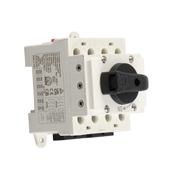 DC Solardisconnectbrytare 32A Flexibelt PC Flamskyddande Hölje Fotovoltaisk Kretsisolator 1000V
