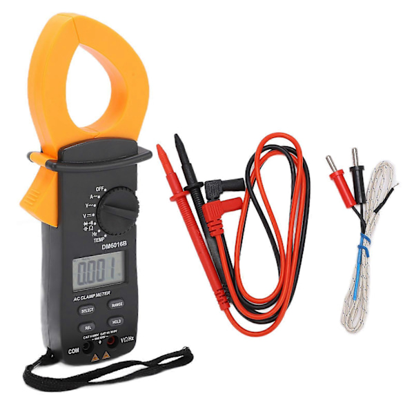 DM6016B Digital Clamp Meter Multifunktionell Automatisk Multimeter AC DC Amperemeter 1000A/600V