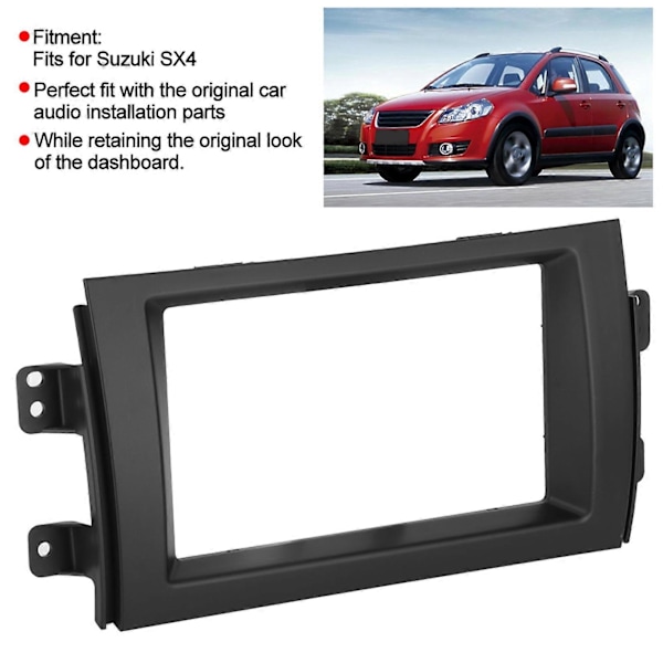 Bil DVD Radio Stereo Monteringsmodifiering Trim Panel Fascia Ram Kit Passar för Suzuki SX4