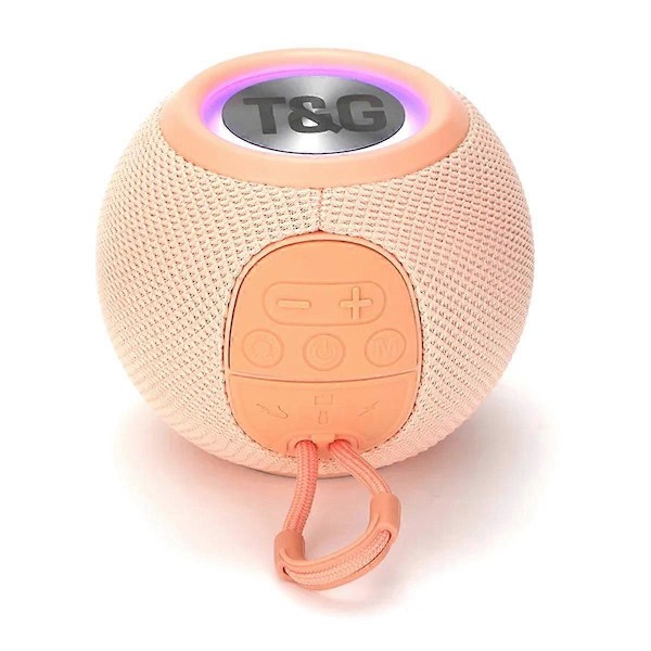 TG337 Bluetooth Högtalare Portabel TWS Trådlös Mini Bas LED Högtalare IPX7 Utomhus Musikspelare Rosa