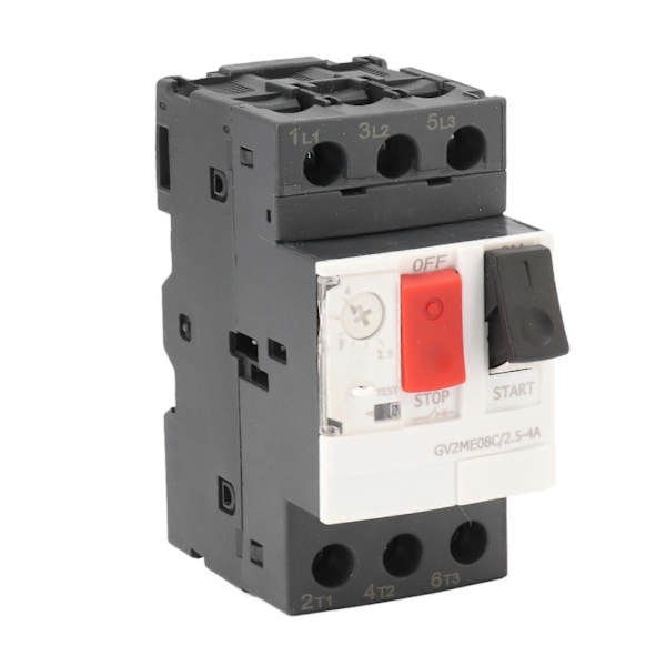 Elektrisk strømbryter motor start stopp beskyttelsesbryter 35mm guideskinne montering 2.5?4A