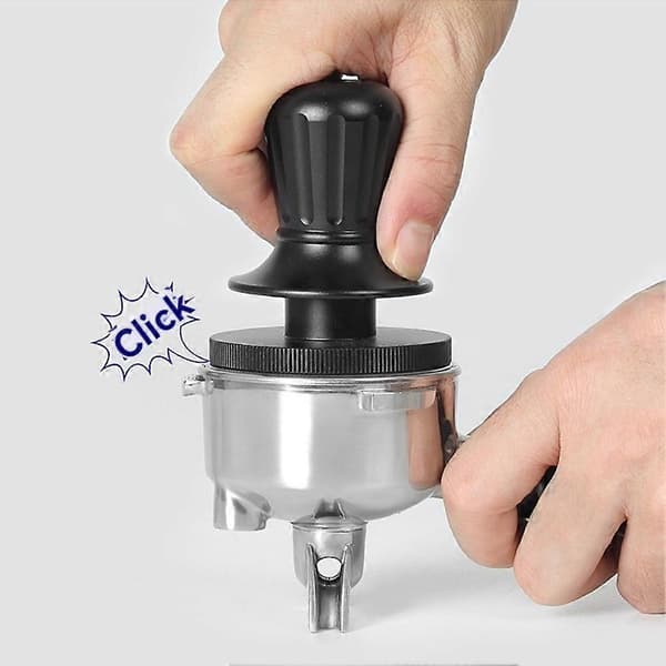 58mm Kaffetamper Konstant Kraft Pulvertamper Espresso Gängtamper Pulverpress Hammare Kaffedistributör
