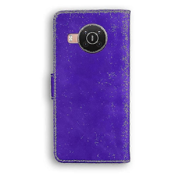 Fodral för Nokia X10/ X20 Fjäril Skydd Premium Läder Magnetisk - Rosa Purple