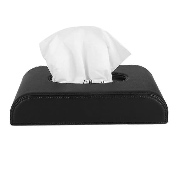 PU Läder Bil Tissue Boxar Dispenser Servett Pappershanddukshållare Multifunktionella Delar