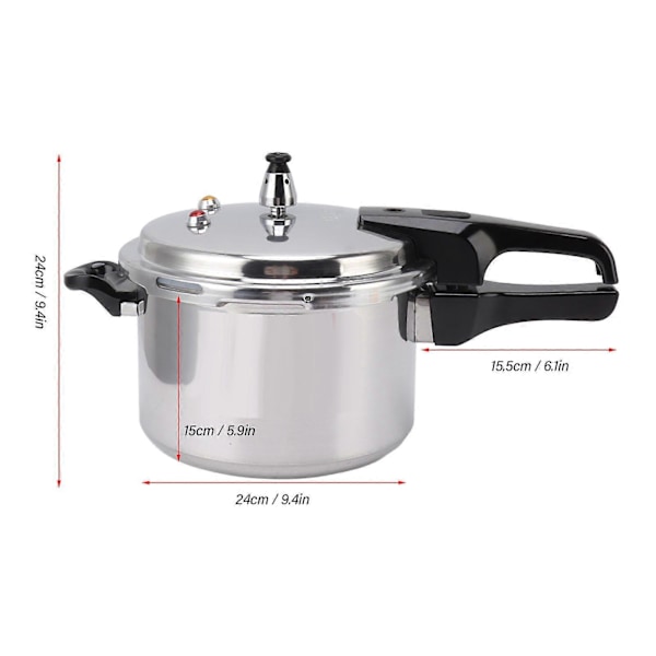 Gasspis Tryckkokare Aluminiumlegering Stor Kapacitet Spishäll Tryckkokningsgryta för Hemkökstillbehör 24cm / 9.4in 7L