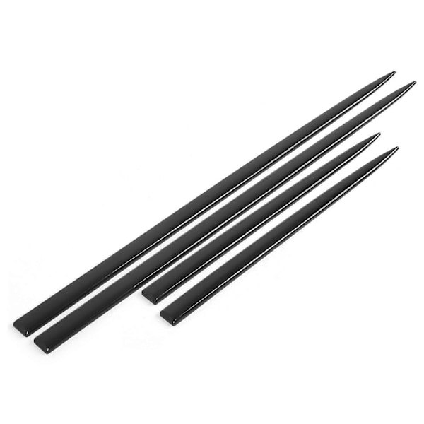 4 st Kroppssida Trim Vattentät Blank Svart Universal Dörrskydd Bilmodifiering