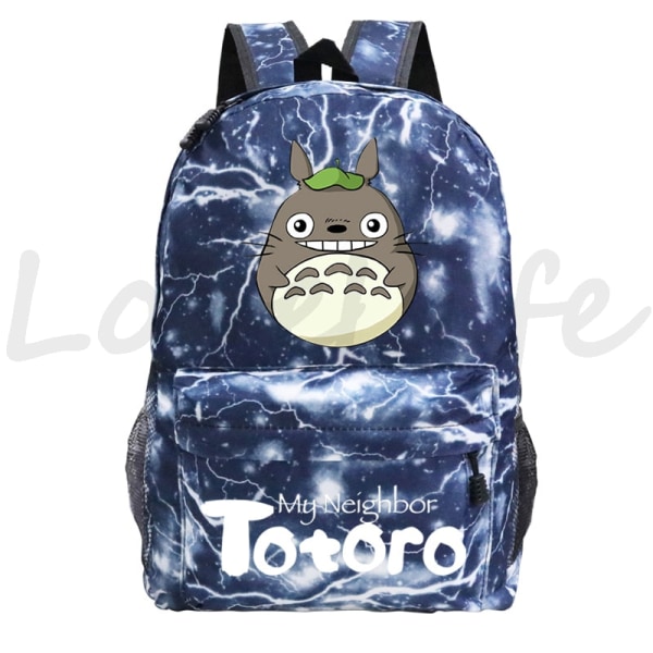 Min granne Totoro Ryggsäckar Anime Ryggsäck Mochila Pojkar Flickor Tecknade Skolväskor Studenter Bokväska Tonåring Laptop Resväska style 5
