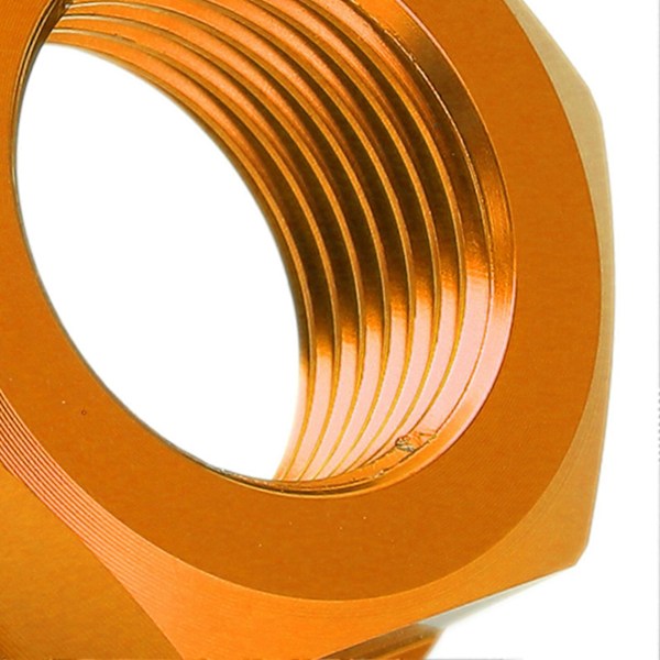 Motorcykel Baghjulsakselmøtrik M20xP1.5 Aluminium Erstatning for Yamaha YZ125/YZ250 1999?2021 Gul